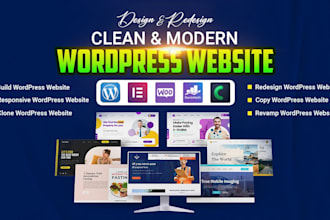 do wordpress website design and ecommerce solutions with elementor