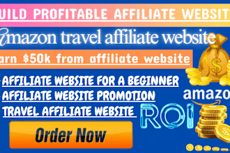 build affiliate travel website, set up affiliate website and affiliate marketing