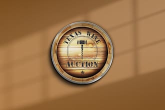 vibrant 3d vintage retro logo design guru