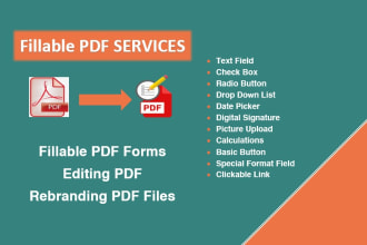 recreate and design fillable PDF forms