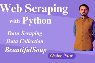 do web scraping using python, beautifulsoup and selenium