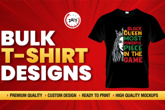 do bulk t shirt designs for print on demand