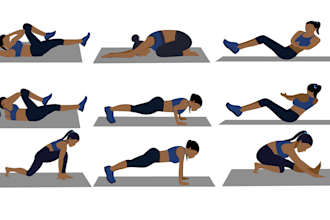 draw exercise, yoga, fitness, vector art, pose illustration