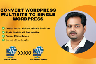 convert wordpress multisite to single wordpress site