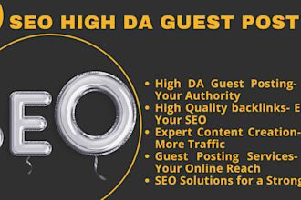 rank your website by high quality guest posting boost SEO with high da backlinks