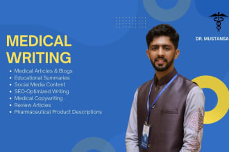 write medical blogs and articles as a working pharmacist in pharma