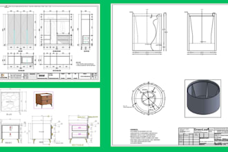 do furniture technical and shop drawings in autocad