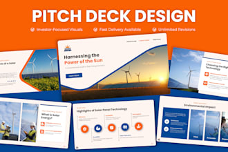 design, redesign powerpoint presentation and investor pitch deck