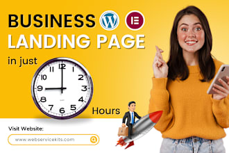 build responsive wordpress landing page design or elementor one page website