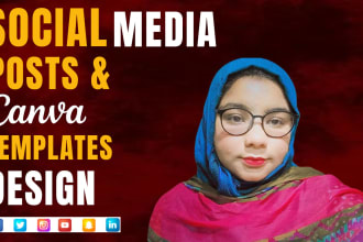 create social media post design, canva template design facebook instagram post