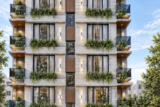 create  photorealistic 3d exterior renders