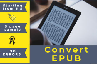 format and convert pdf word  file to epub, ebook kindle mobi