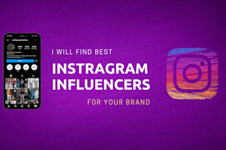 find the best instagram influencer, research for influencer marketing