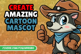 create original logo mascot cartoon character in vector