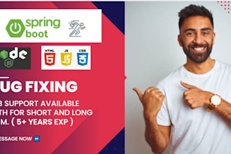fix bugs and add features to your java spring boot