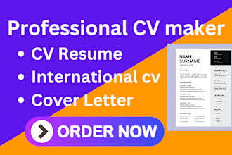 make CV write edit resume writing CV design expert update UK