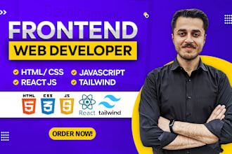 develop html website design, react front end, react website, website programming
