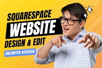 edit squarespace website design and website development
