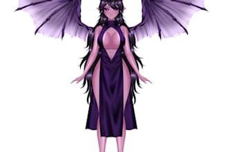 draw stunning live2d art model in anime style