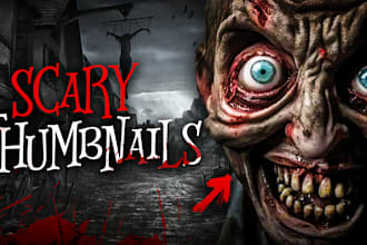 design scary and horror thumbnails with adobe photoshop
