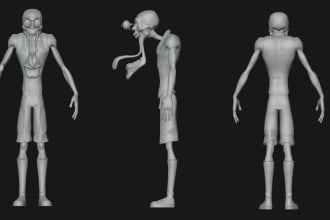model 3d stylized characters for aninmation and 3d printing