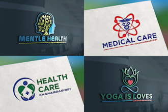 design unique mental health, healthcare, yoga, medical,nursing and coaching logo
