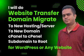 transfer migrate move website to new host or domain