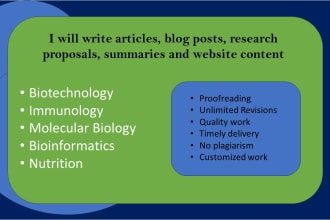 write content related to biotechnology and bioinformatics