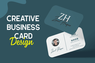 create elegant business card or modern business card design