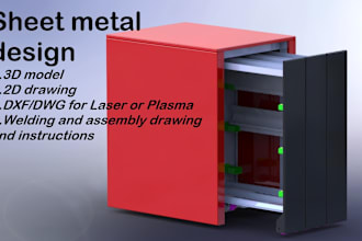design sheet metal part dxf dwg for laser plasma cutting