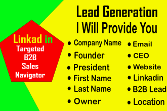 b2b lead generation, b2b sale leads, email list building, sale funnel leads