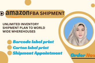 create amazon shipment plan or inventory shipping plan for amazon private label