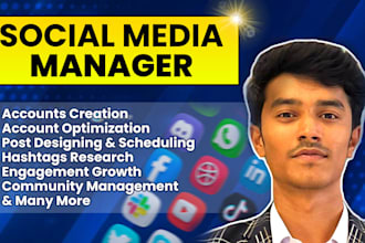 handle your social media accounts as a professional social media manager