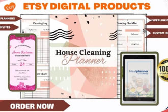 etsy digital products etsy digital planner design, hyperlinked planner etsy shop
