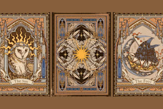 design custom deck of tarot cards playing cards oracle cards zodiac trading card