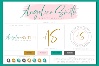 design signature logo branding kit luxury and elegant