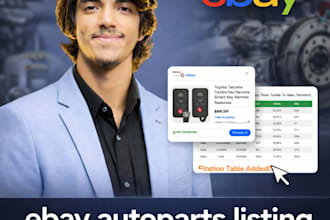 auto parts listing, ebay motors, automotive, fitment checking