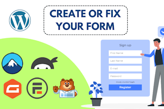 create or fix wordpress contact form 7, gravity, ninja, wpform
