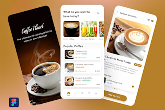 develop a coffeeshop app with admin panel