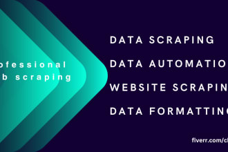 web scraping, crawling, and data scraping with python