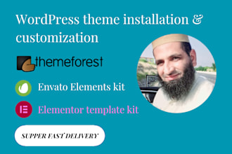 install themeforest theme envato elements template kit and import demo