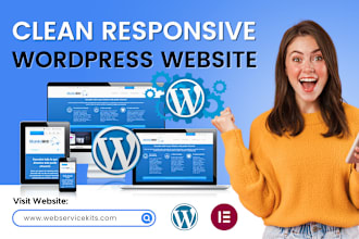 build clean responsive wordpress website builders design or website development