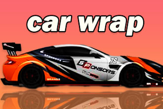 design a car wrap for racing and drift livery all vehicle