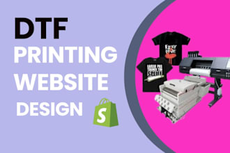 design a professional dtf printing website with  gang sheet builder