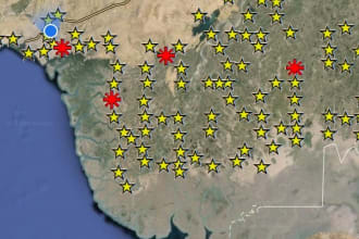 create a geospatial grid for google maps