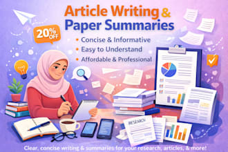 write research summaries and articles for you