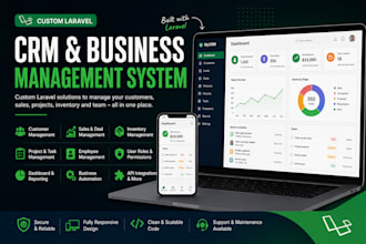 build a custom laravel CRM or business management system
