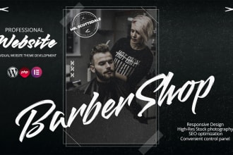 make a beautiful website for a barbershop or beauty salon