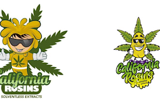 design weed marijuana cannabis mascot logo for your brand