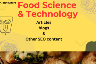 write soe content related to food science and nutrition